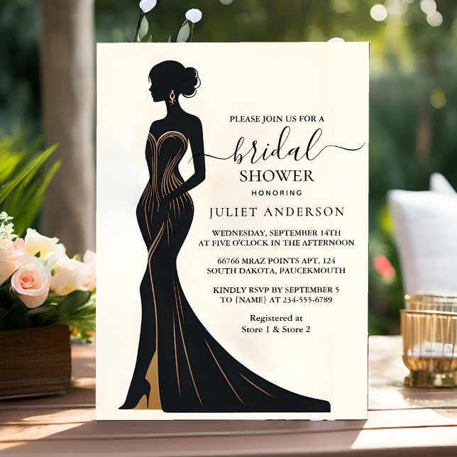 An Costume Men Tuxedo Bold Black Tie Bridal Shower Invitation (Creator Uploaded)