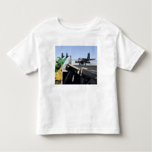 An EA-6B Prowler launches from the flight deck Toddler T-Shirt