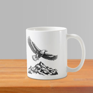 An Eagle Soaring Above the Mountains Mug