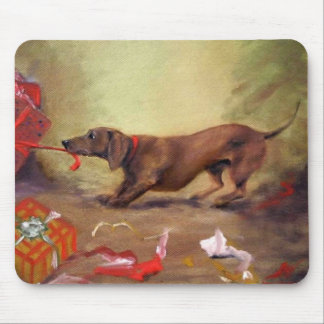 An Early Christmas - or Bad Dachshund Dog :) Mouse Pad
