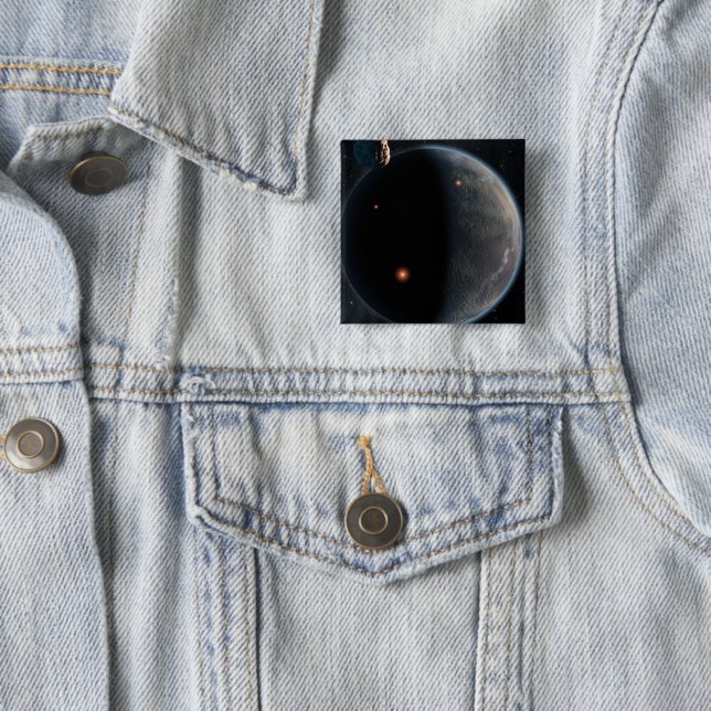 An Earth-Like Planet Rich In Carbon And Dry. 15 Cm Square Badge (In Situ)