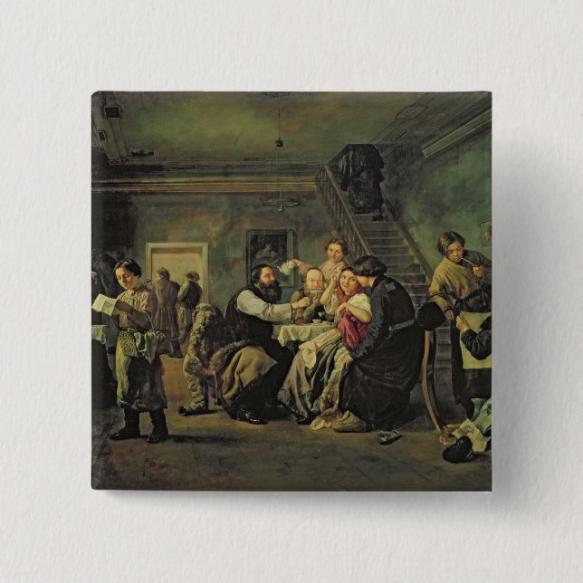 An Eating House, 1859 15 Cm Square Badge (Front)