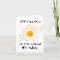 An Egg-Cellent Puns Birthday Card