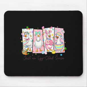 An egg cited goose funny for kids girl women mouse pad