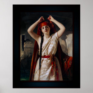 An Egyptian Girl Preparing For The Bath Poster