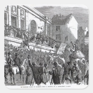 An Election Scene at Kilkenny Square Sticker