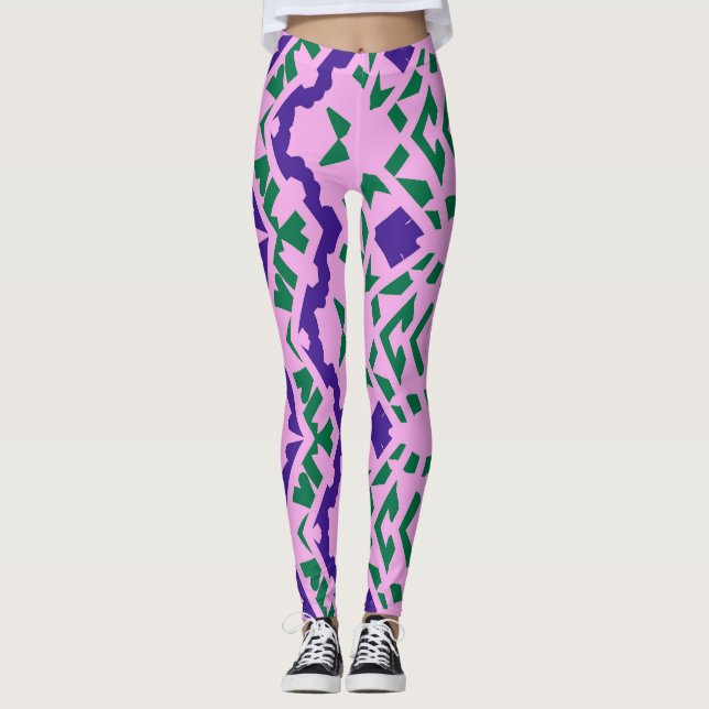 An elegant abstract "Ratti_Creative_Arts" Leggings (Front)