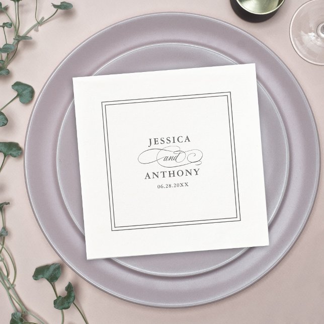 An Elegant Affair Wedding Flourishes Napkin (Creator Uploaded)