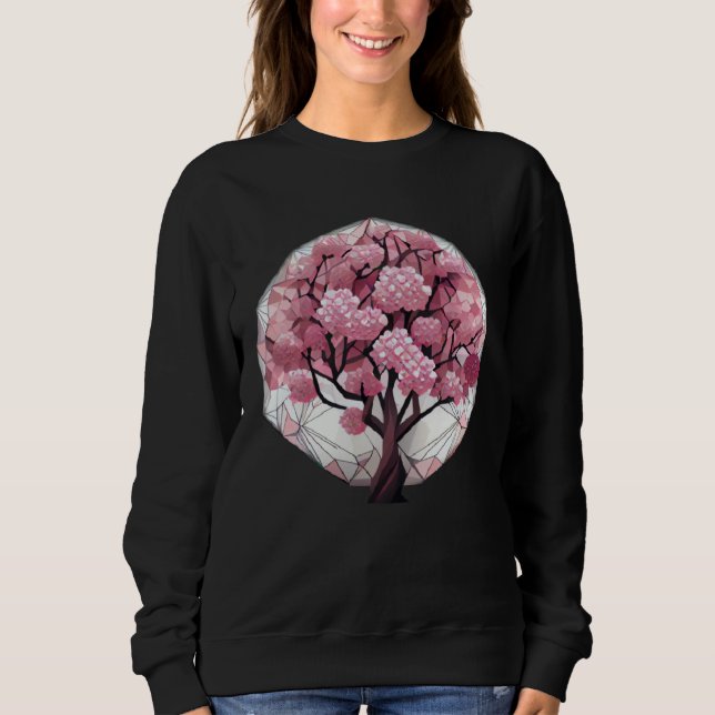 An Elegant and Beautiful Cherry Blossom Sphere Tre Sweatshirt (Front)