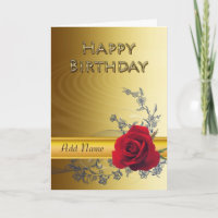 An elegant birthday card that you can customise