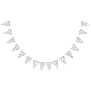 An elegant black and white design filled with styl bunting