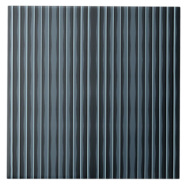 An elegant black simple straight line tiles design (Front)
