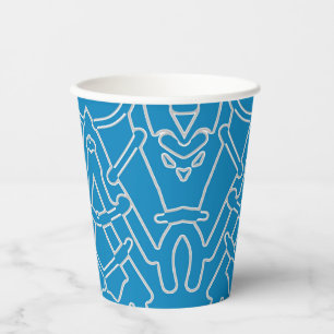 An elegant blue colour Paper Cup design