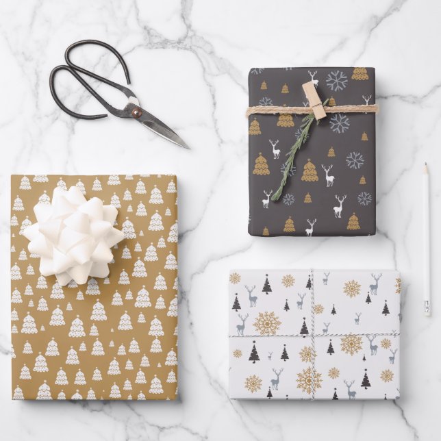 An Elegant Christmas Wrapping Paper Sheet (Front)