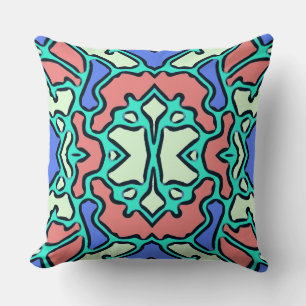 An elegant classic multicolor fabric design   thro cushion