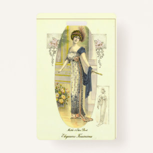 An elegant Fashion Plate Personalised Bookmark  ID Badge