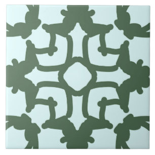 An elegant modern floral green design  ceramic til ceramic tile