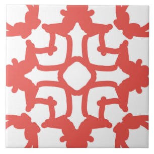 An elegant modern floral red design ceramic til ceramic tile