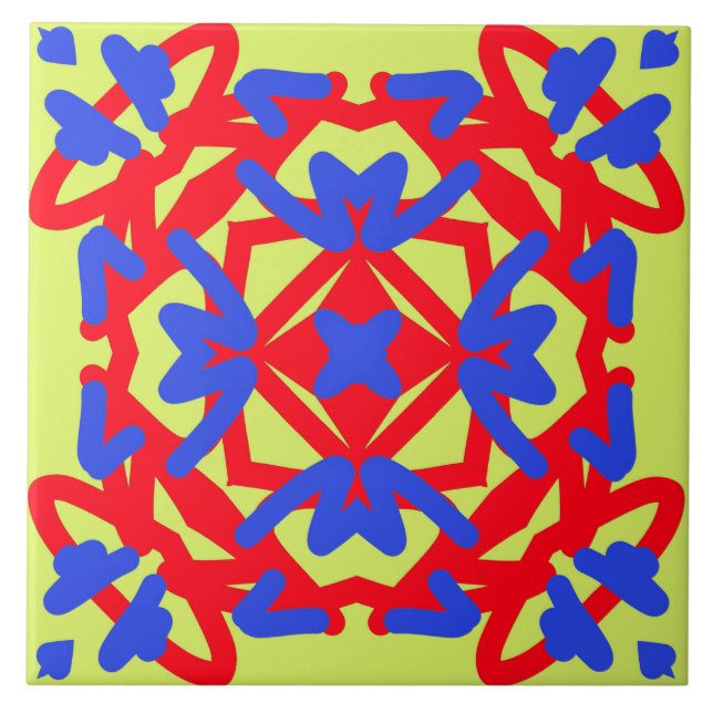An elegant multicolor classic ceramic tiles design (Front)