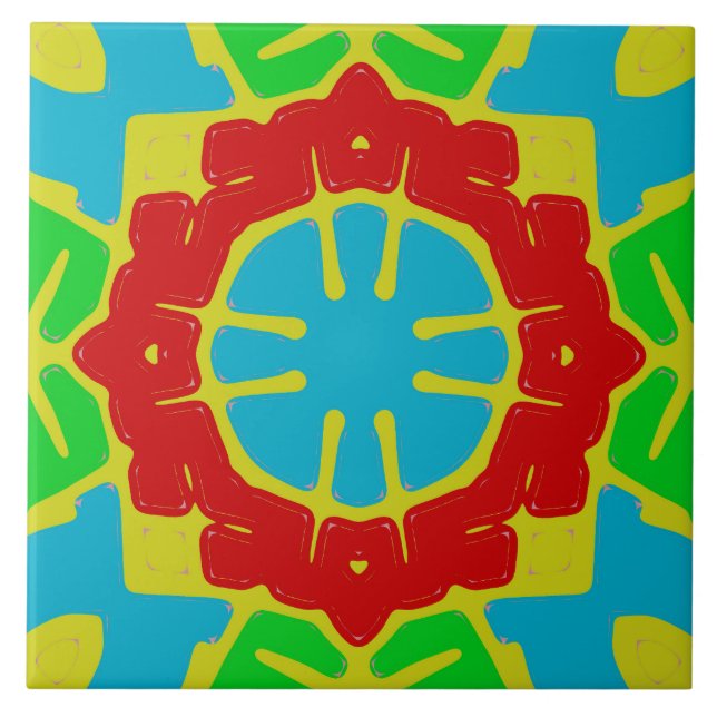 An elegant multicolor classic design ceramic tiles (Front)