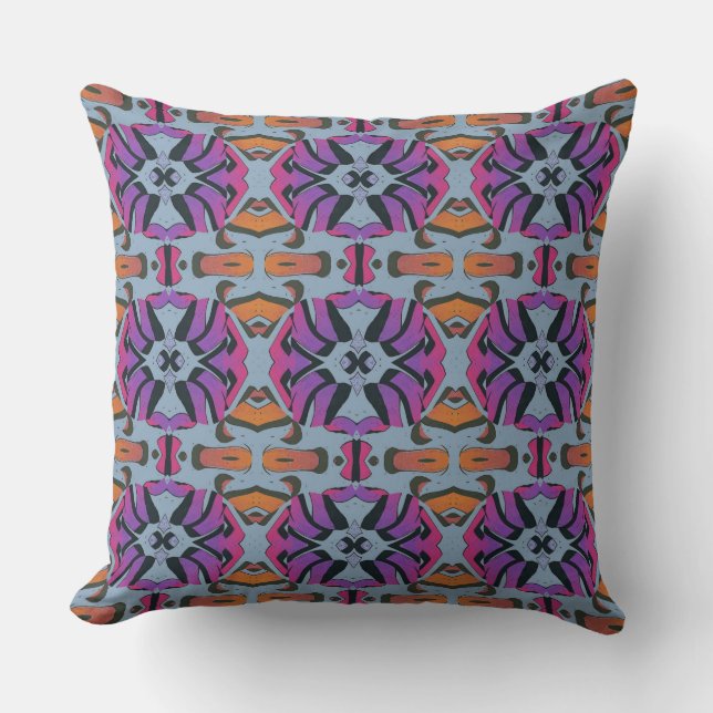 An elegant multicolor fabric pattern design   cushion (Front)