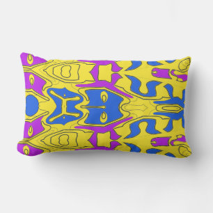 An elegant multicolor fabric pattern design lumba lumbar cushion