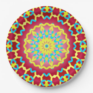 An elegant multiple colour classic design  paper p plate