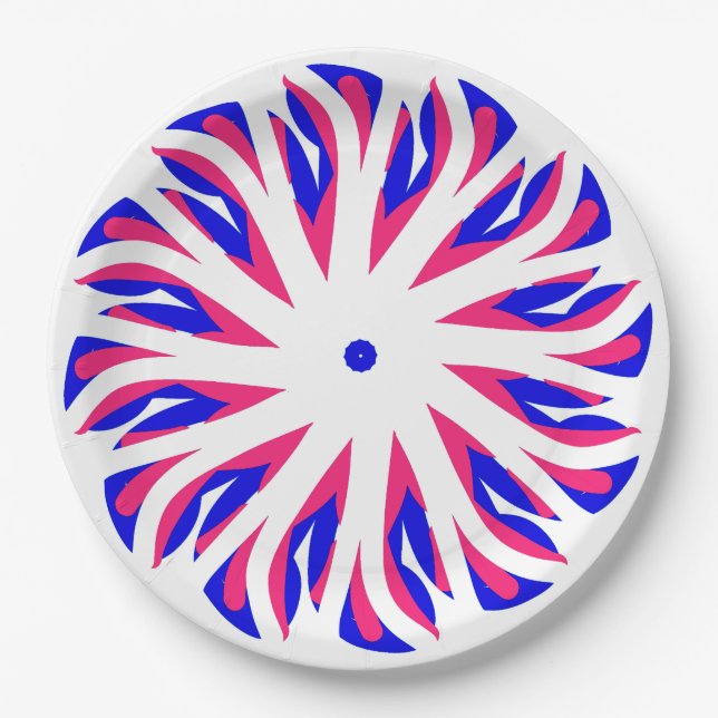 An elegant multiple colour classic design  paper p plate (Front)