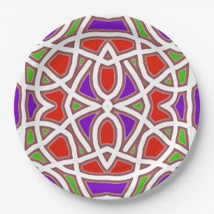 An elegant multiple colour classic design paper p plate