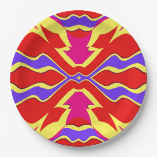 An elegant multiple colour classic design paper p plate