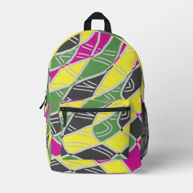 An elegant multiple colour classic design  printed backpack (Front)