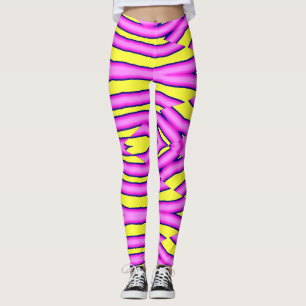 An elegant pink yellow "Ratti_Creative_Arts" Leggings