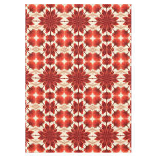 An elegant Red colour fabric floral pattern Tablecloth