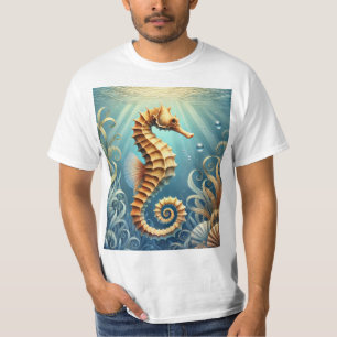 An elegant seahorse swimming underwater T-Shirt
