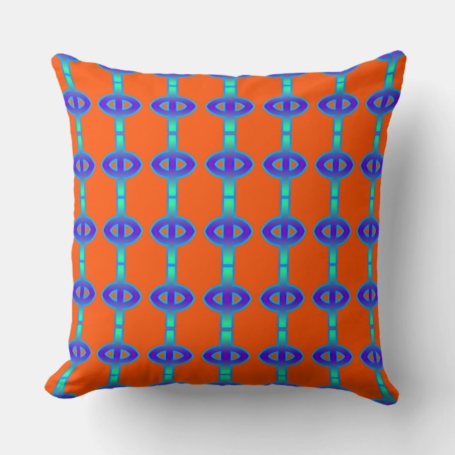 An elegant seamless fabric print pattern design th cushion (Front)