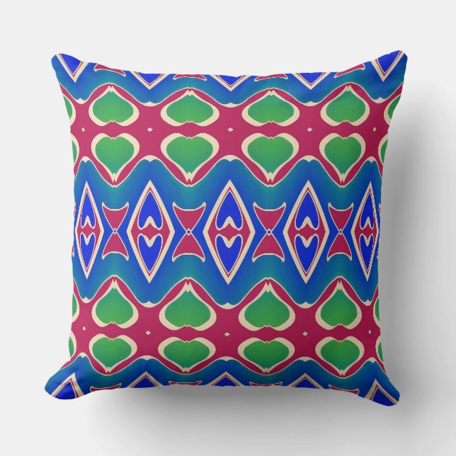 An elegant seamless fabric print pattern design th cushion (Front)