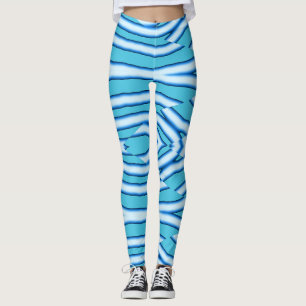 An elegant teal & blue "Ratti_Creative_Arts" Leggings