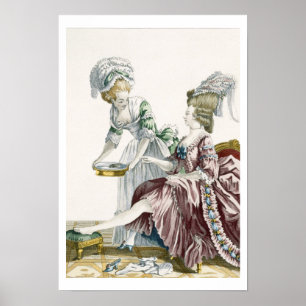 An Elegant Woman Washing her Feet, plate 32 from ' Poster