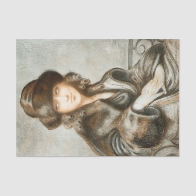 An Elegant Young Lady by Gerda Wegener Tissue Paper (Front)