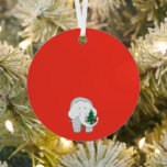 An Elephant Christmas Custom Ornament<br><div class="desc">A tiny elephant custom Christmas ornament. You can purchase as is or change the message on the back to anything you like.</div>