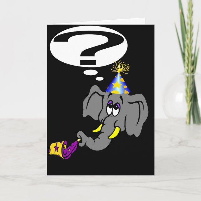 AN ELEPHANT NEVER FORGETS HOLIDAY CARD (Front)