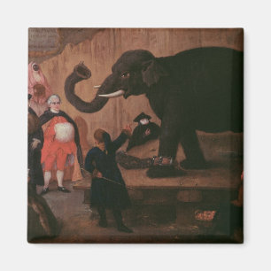 An Elephant Shown in Venice (oil on canvas) Magnet