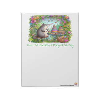 An Elephant Shrew in the Secret Garden Notepad