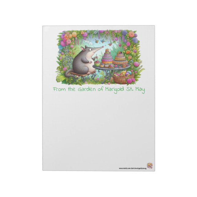 An Elephant Shrew in the Secret Garden Notepad (Rotated)