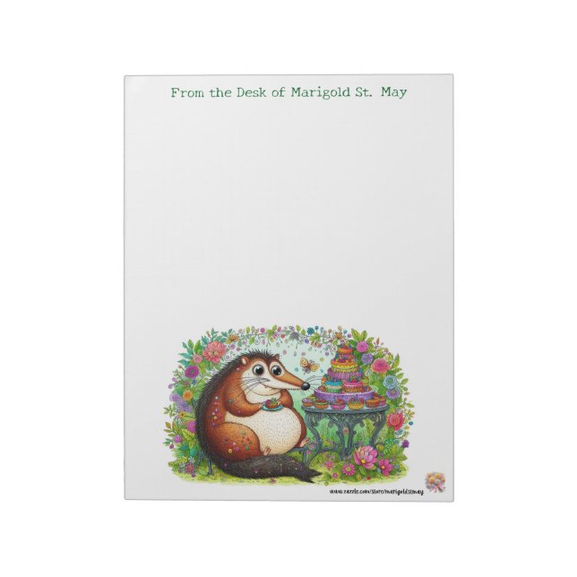 An Elephant Shrew with Dessert Notepad (Rotated)