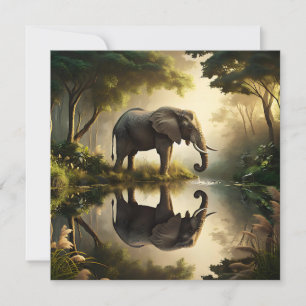 An Elephant's Reflection