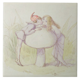 An Elf and a Fairy Ceramic Tile