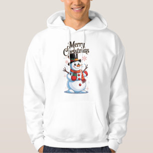 An enchanted Christmas: a smiling snowman Hoodie