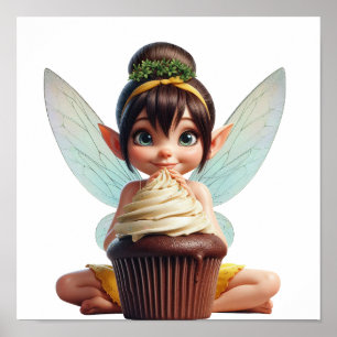 An enchanted magical little cartoon Fairy Poster