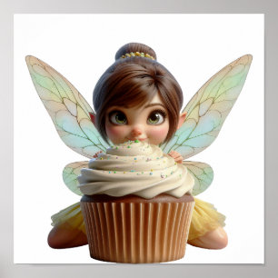 An enchanted magical little cartoon Fairy Poster